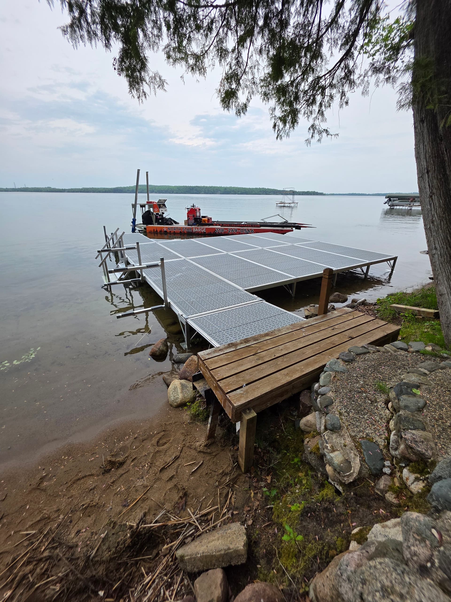 Custom Aluminum Dock Installation on Pokegama Lake